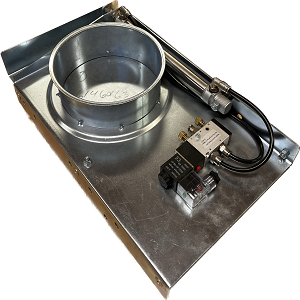 Sliding damper w/sealing pneumatic 50-500 mm