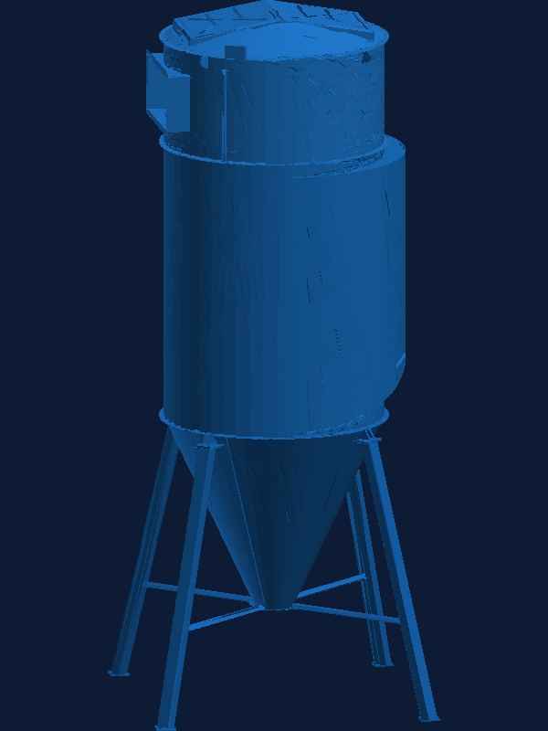 BF 90 CT blower filter rendered from the CAD model